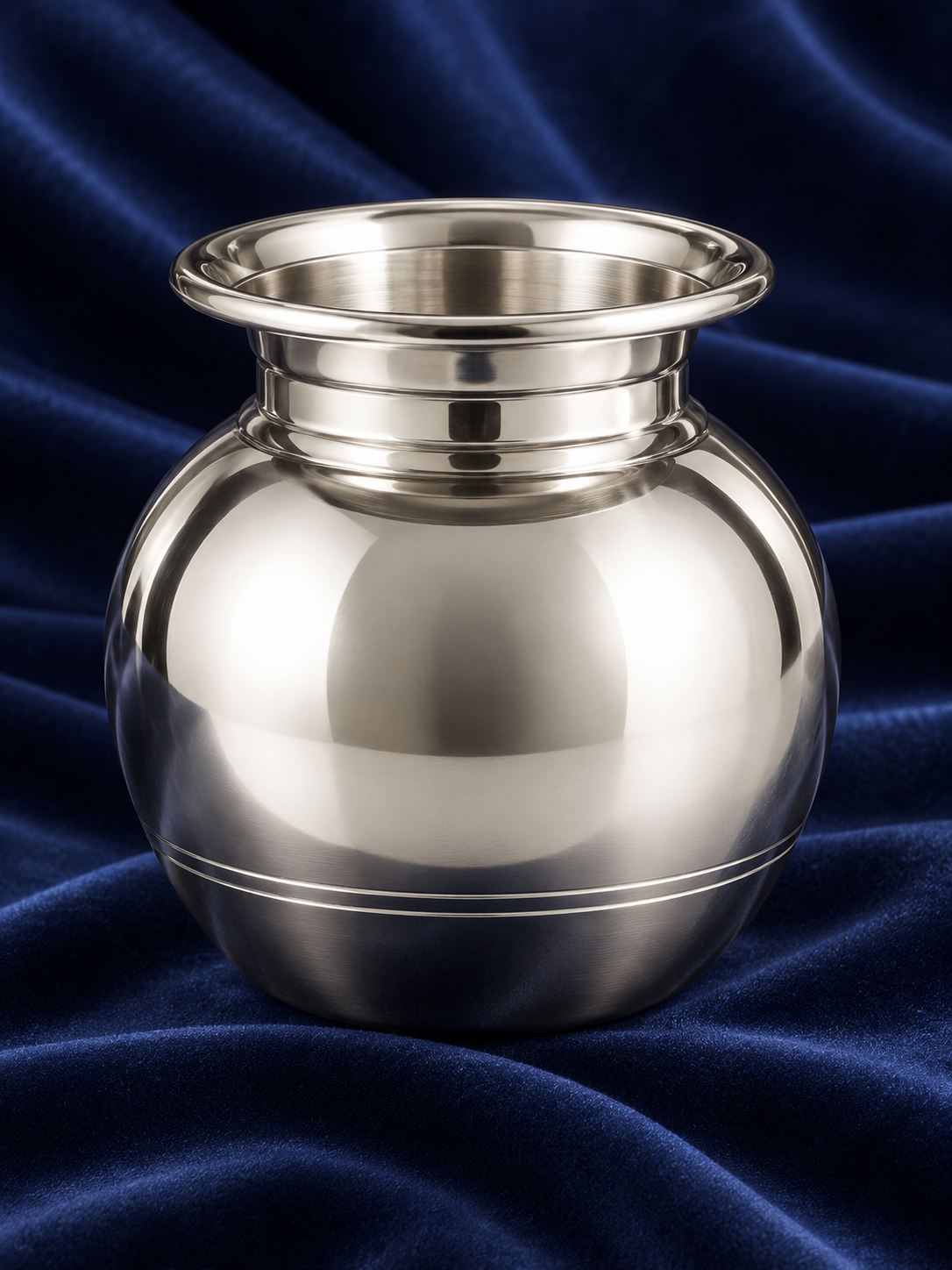Pure Silver Traditional Round Kalash - Image 2
