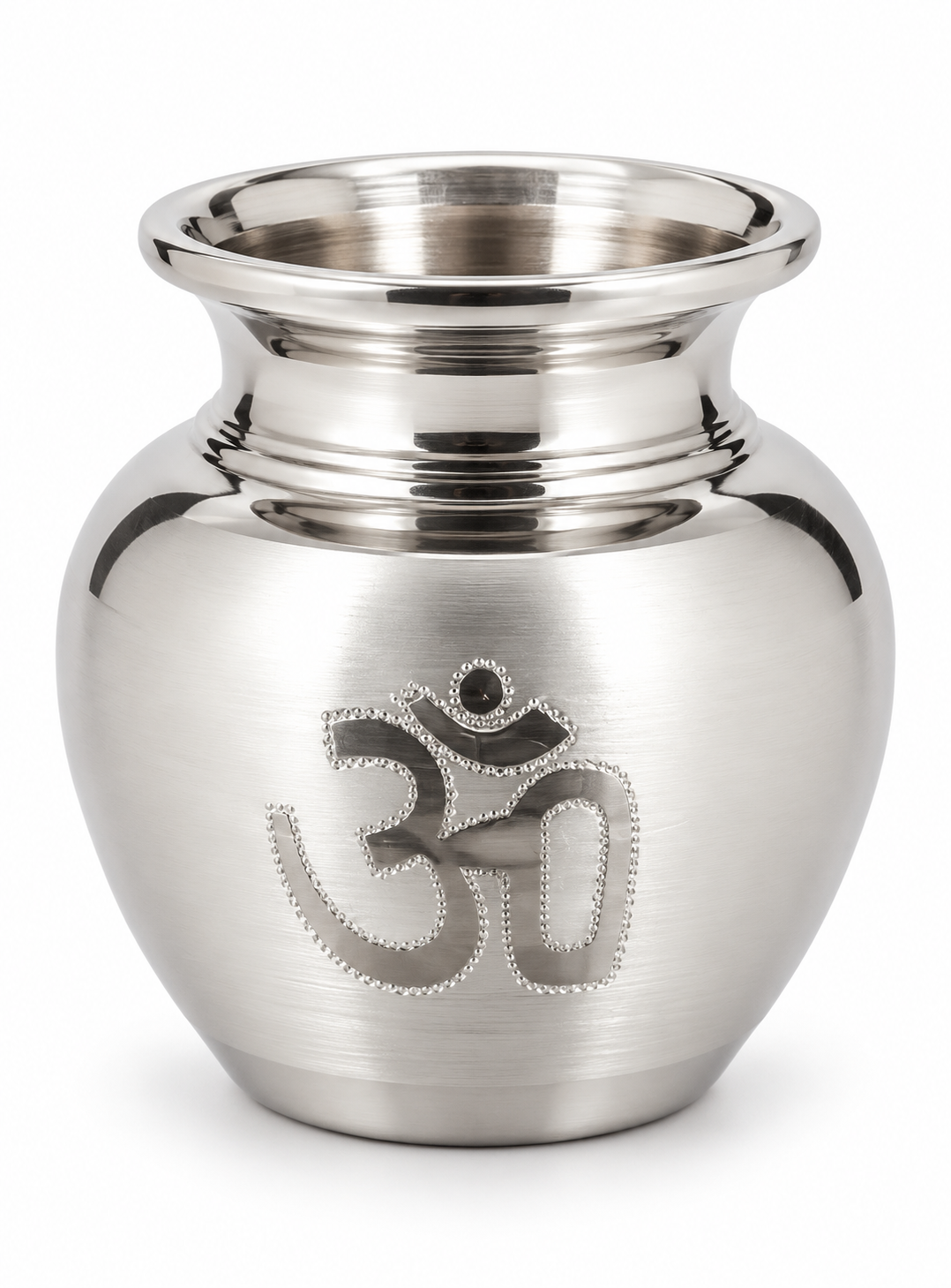 Pure Silver Om Design Kalash - Image 1