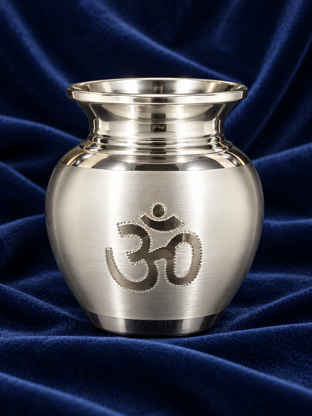 Pure Silver Om Design Kalash - Image 2