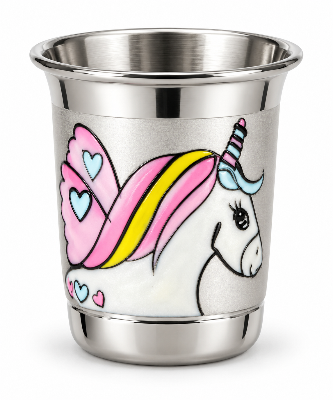 Pure Silver Kids Unicorn Drinking Glass - Image 1