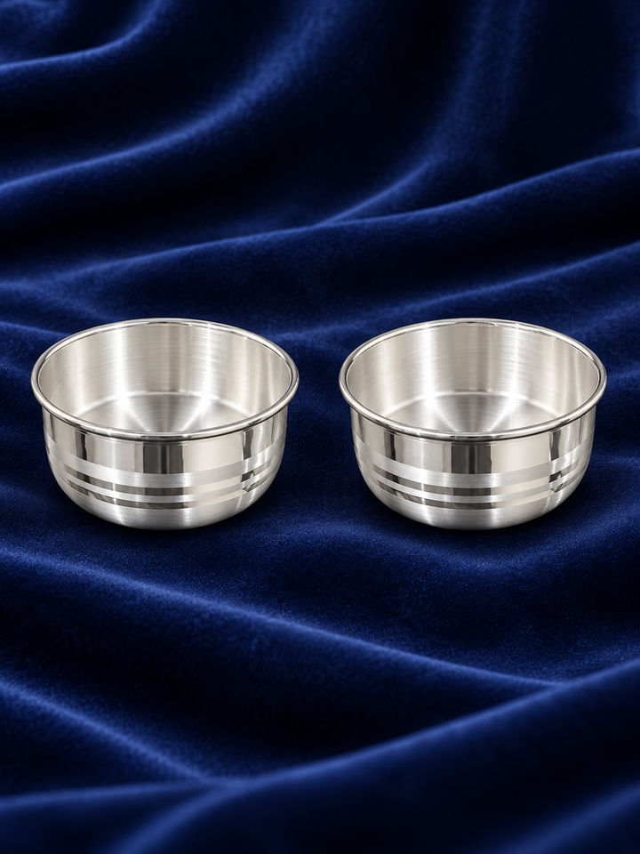 Pure Silver Bowl Set of 2 - Image 2