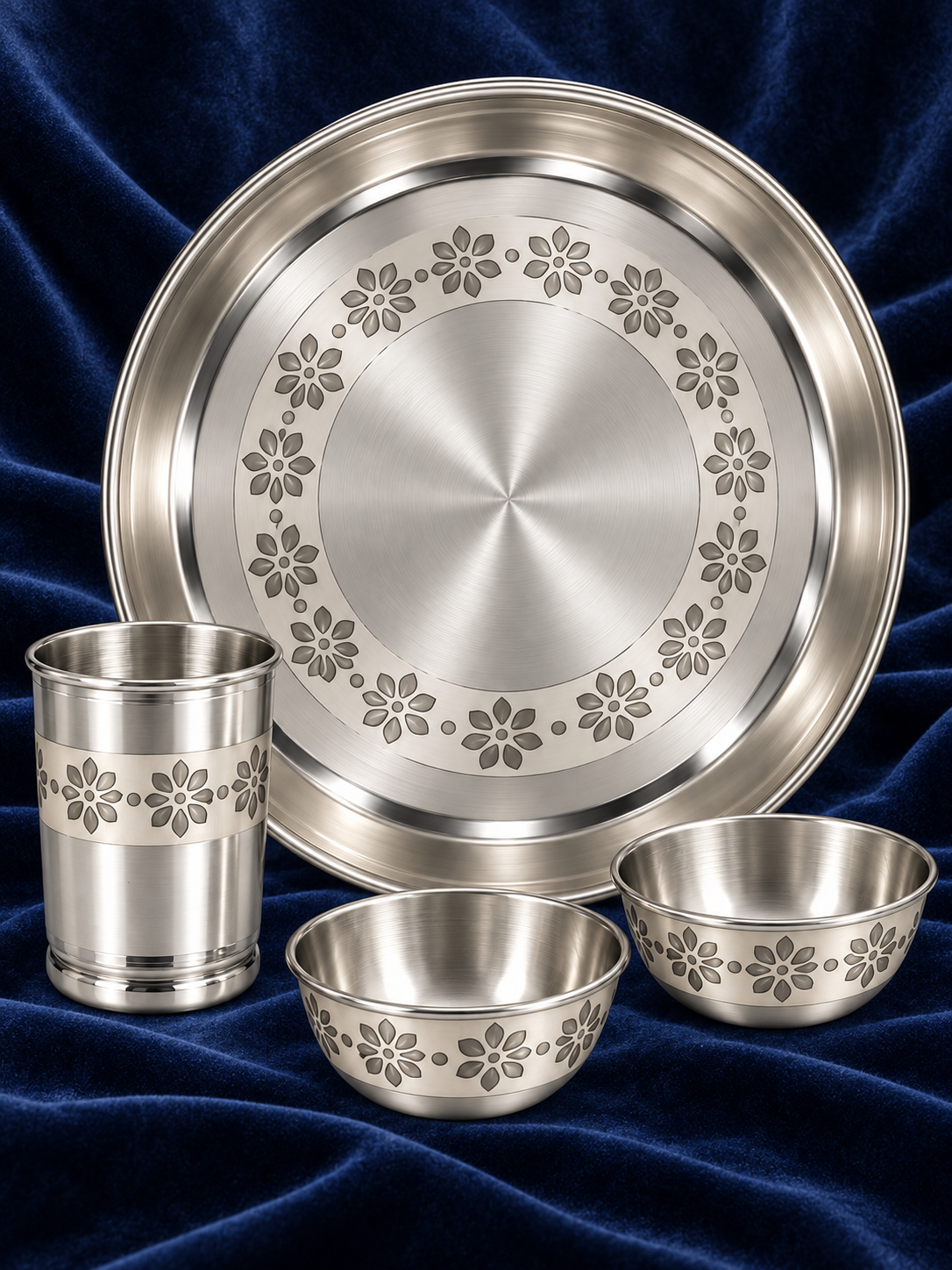 Pure Silver Kids Dinner Set - DI014 - Image 2