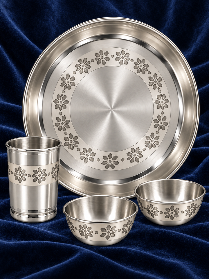 Pure Silver Kids Dinner Set - DI014 - Image 2