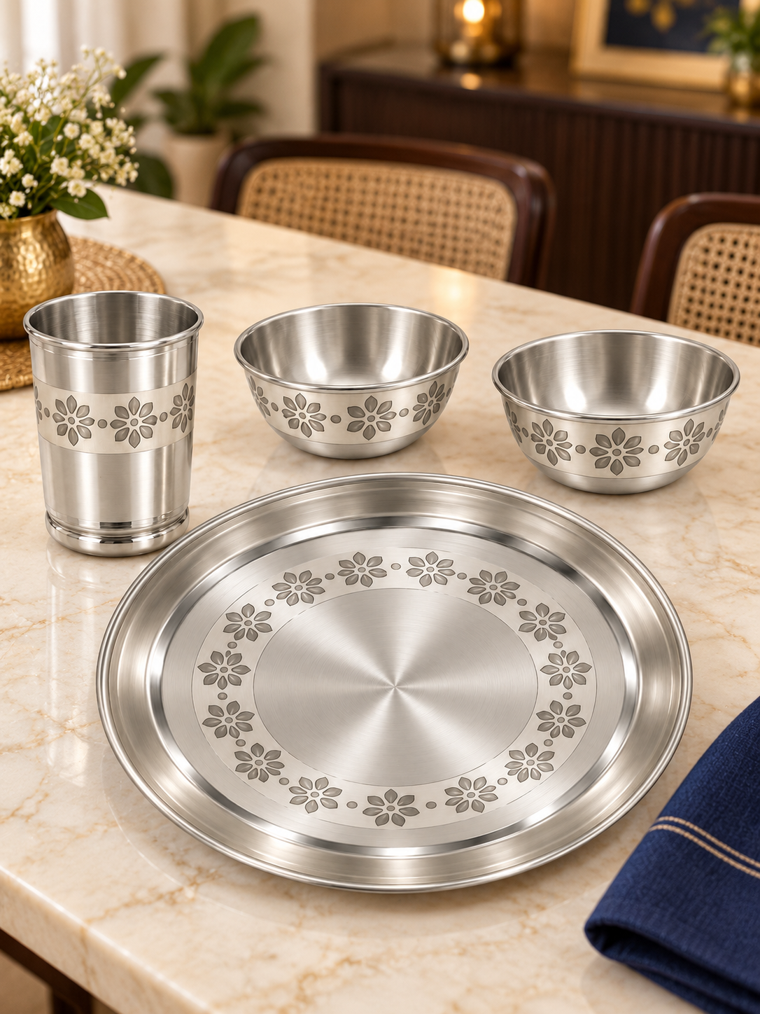 Pure Silver Kids Dinner Set - DI014 - Image 4