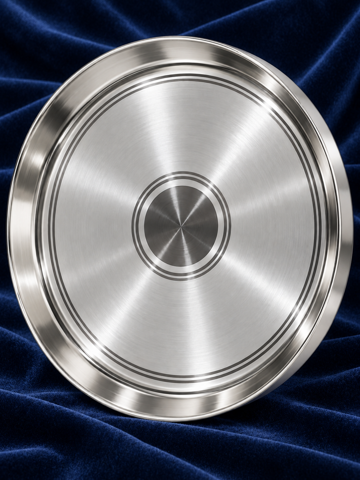 Pure Silver Round Dining Plate - DI015 - Image 2