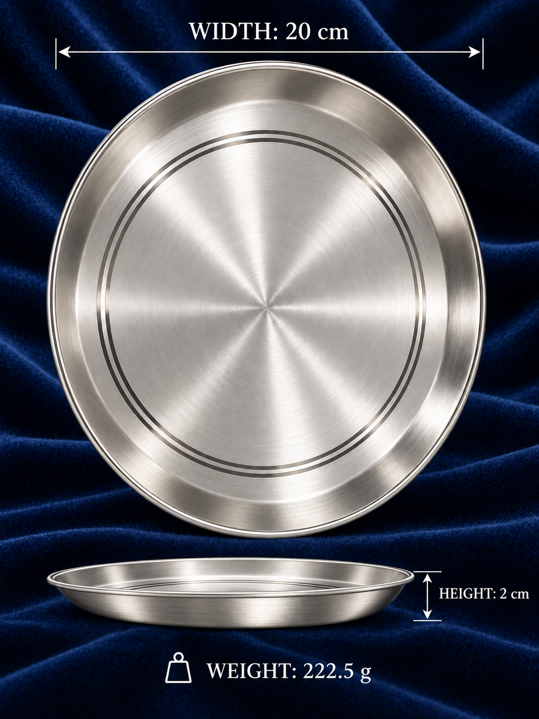 Pure Silver Classic Dining Plate - DI016 - Image 3