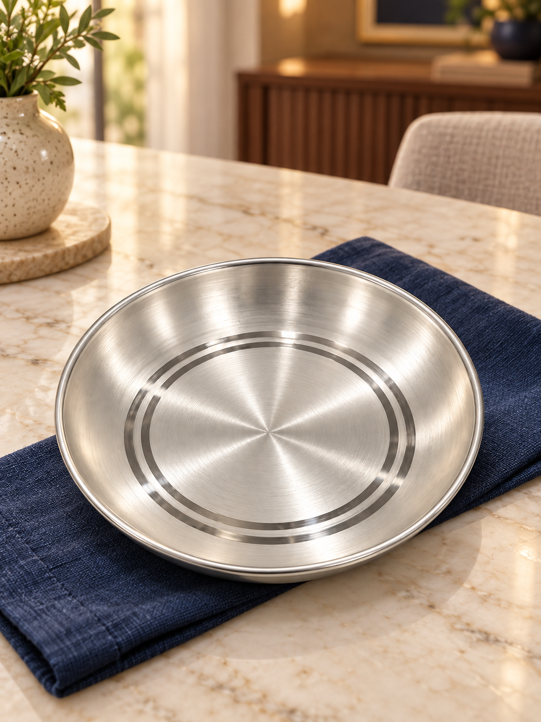 Pure Silver Dining Plate - DI017 - Image 4