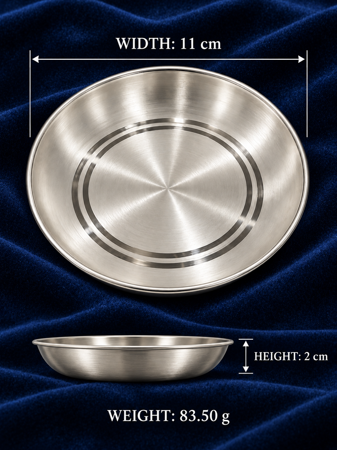 Pure Silver Dining Plate - DI018 - Image 3
