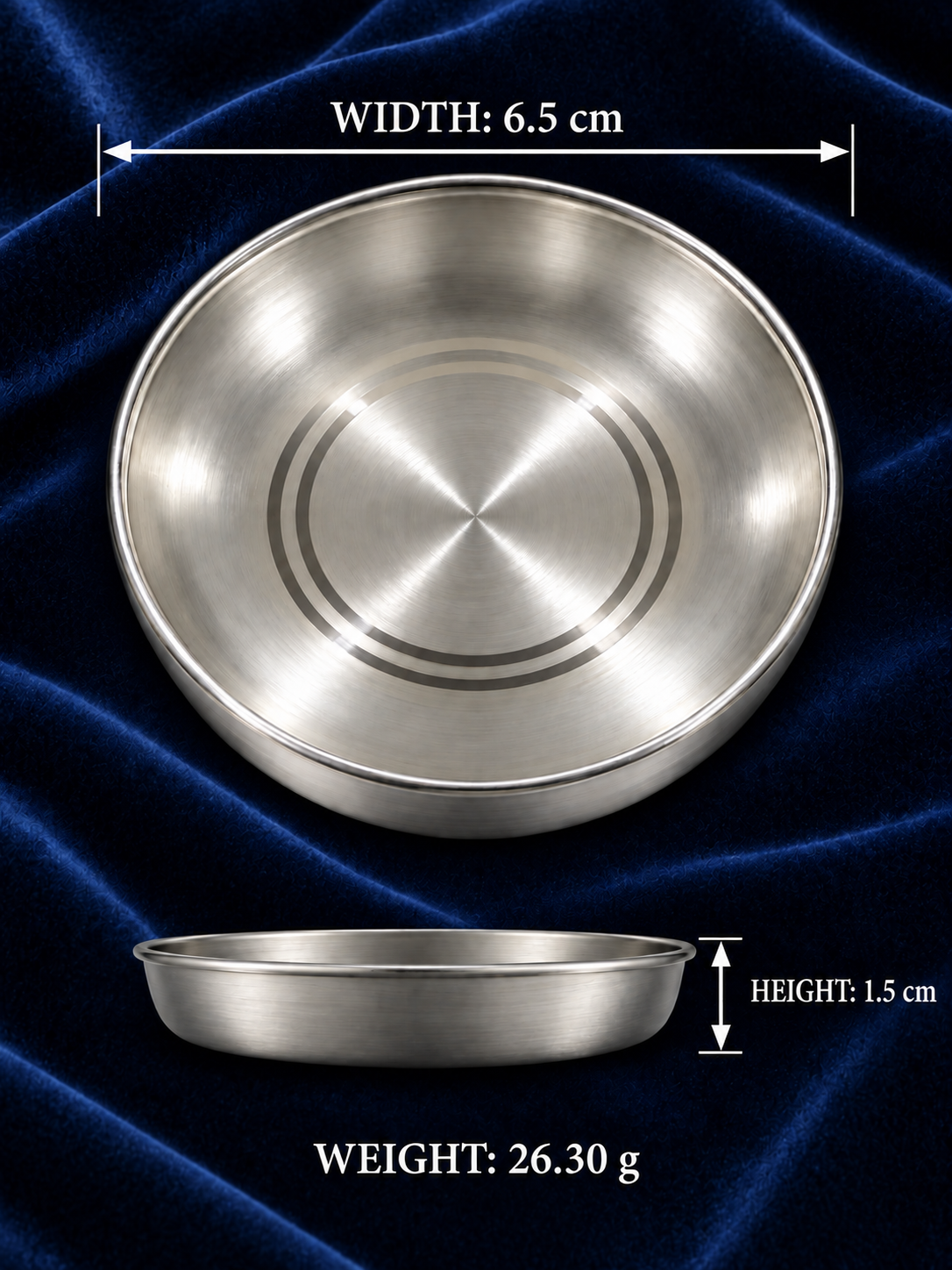 Pure Silver Compact Dining Plate - DI020 - Image 3