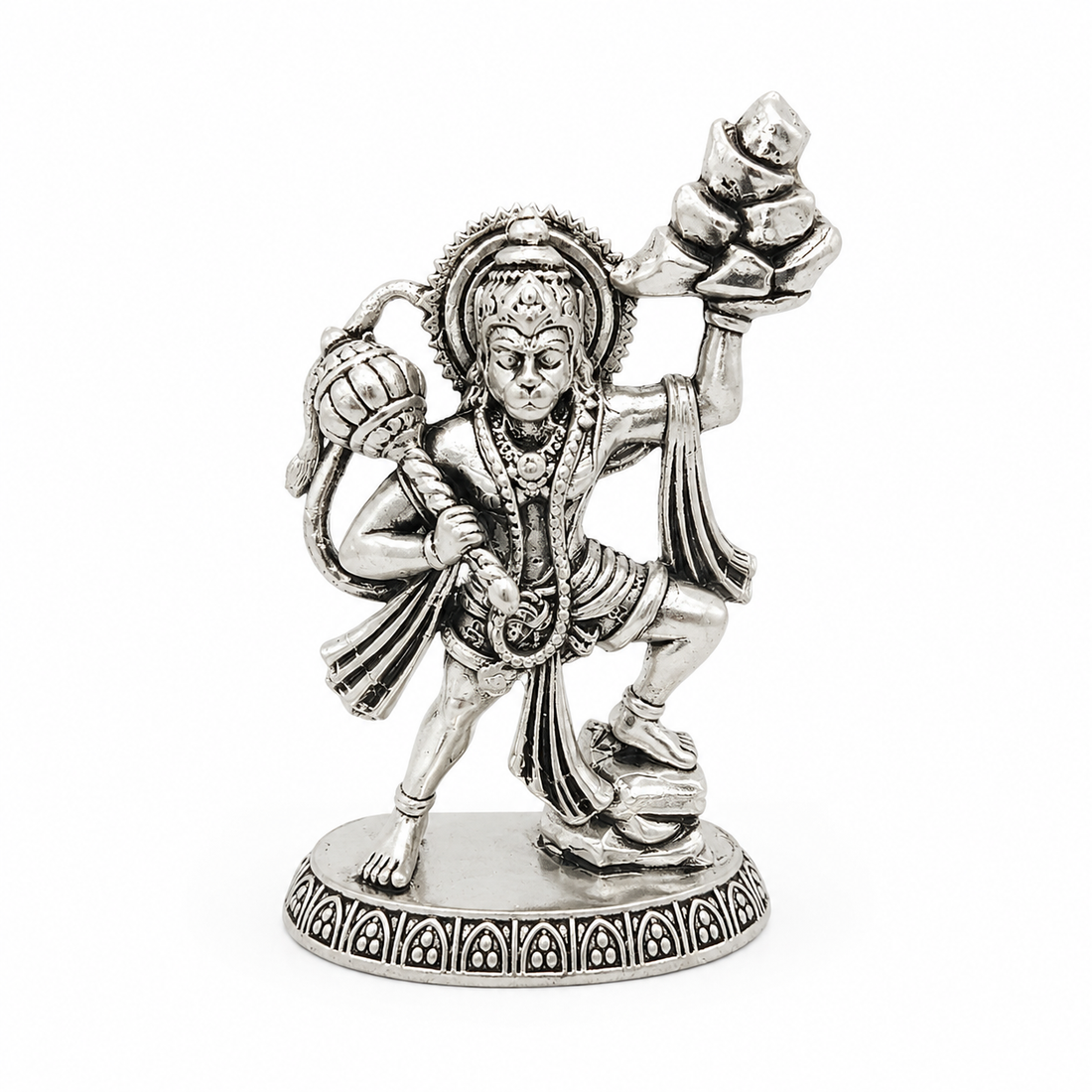 925 Sterling Silver Hanuman Ji Idol – Intricately Crafted Lord Hanuman Statue for Home Temple, Pooja & Gifting - image 1