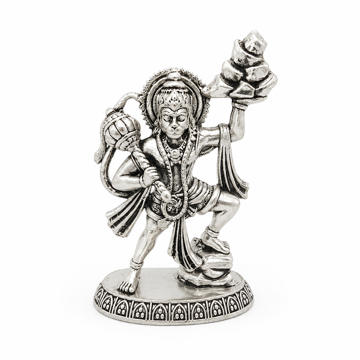 925 Sterling Silver Hanuman Ji Idol – Intricately Crafted Lord Hanuman Statue for Home Temple, Pooja & Gifting - image 1