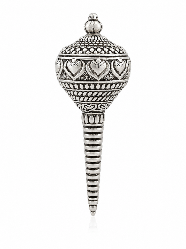 925 Sterling Silver Gada Idol – Traditional Silver Pooja Idol for Strength, Protection & Devotional Gifting - image 1
