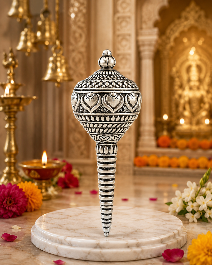 925 Sterling Silver Gada Idol – Divine Symbol of Strength, Power & Protection | Traditional Silver Pooja & Gifting Idol - image 2