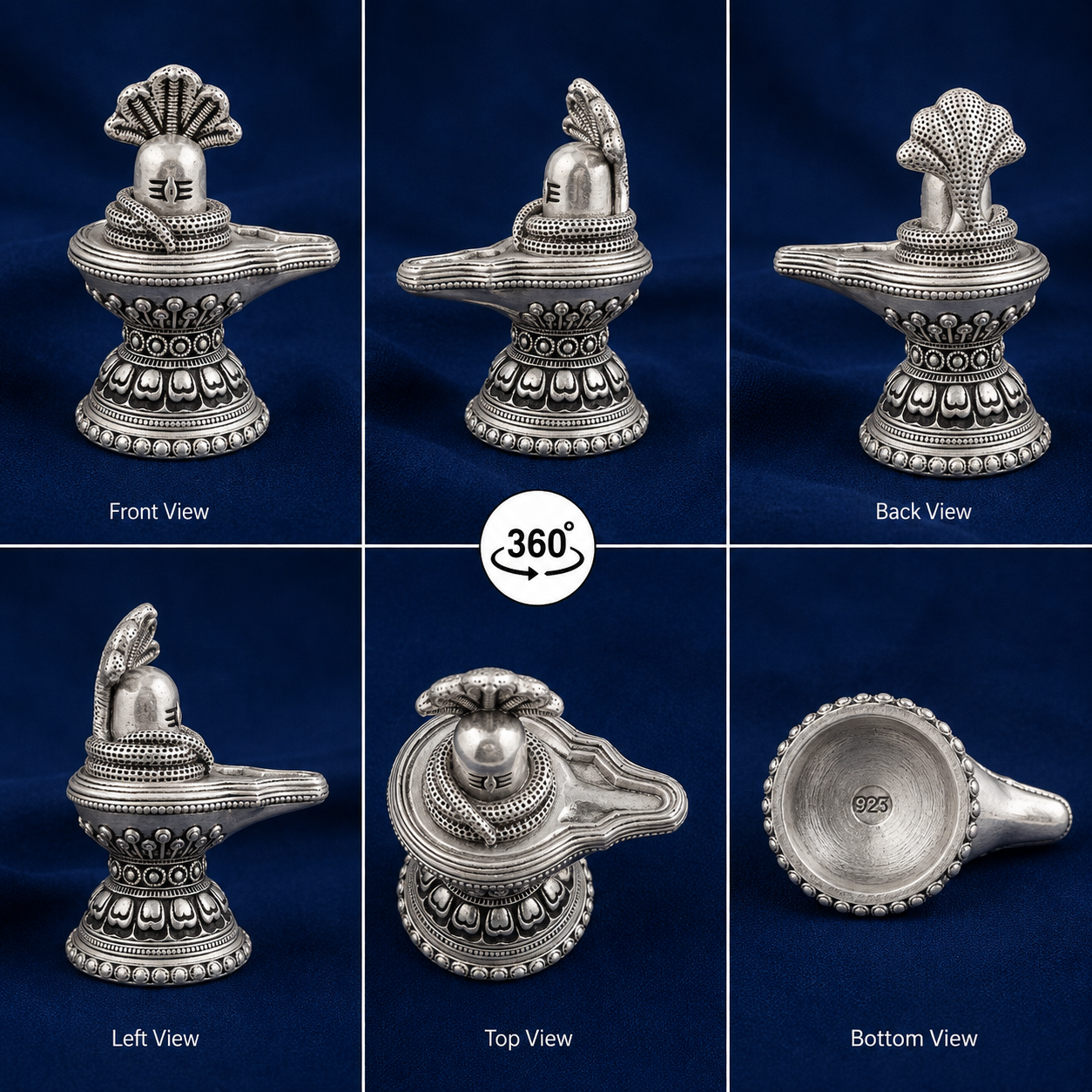 925 Sterling Silver Shivling Idol | Handcrafted Lord Shiva Statue for Pooja, Home & Gifting - image 1