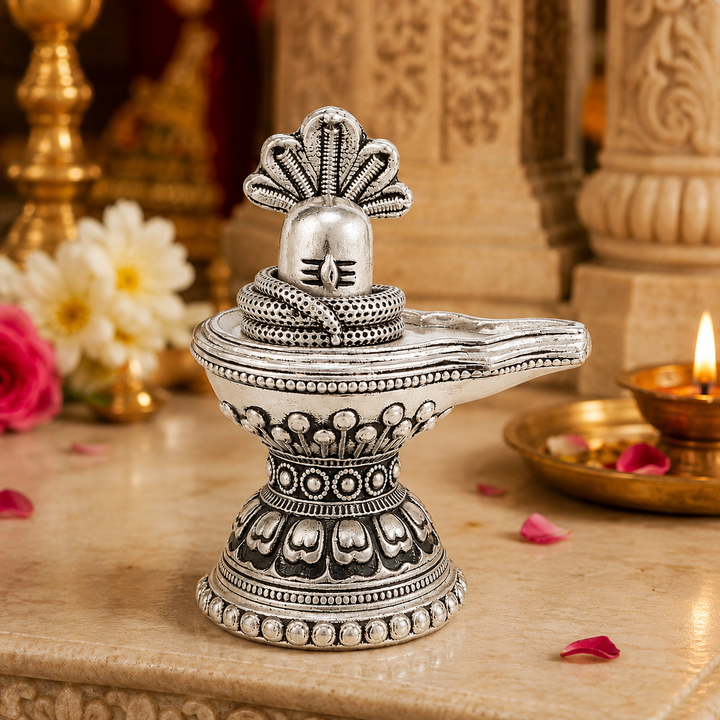 925 Sterling Silver Shivling Idol | Handcrafted Lord Shiva Statue for Pooja, Home & Gifting - image 3