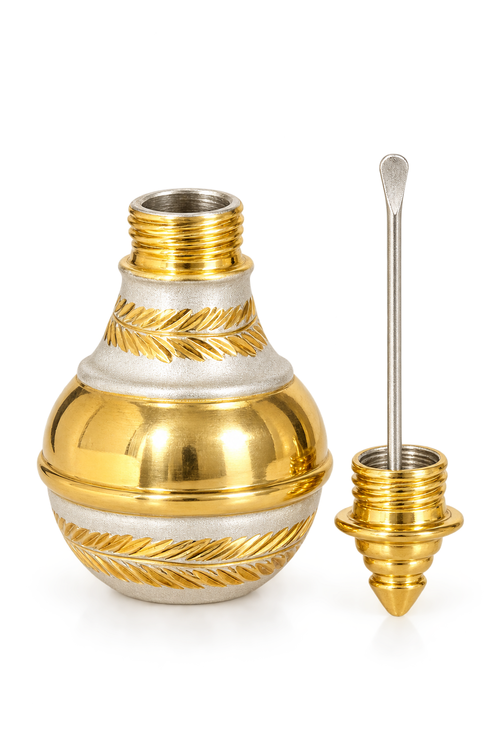 Two-Tone Silver Surma Dani with Applicator