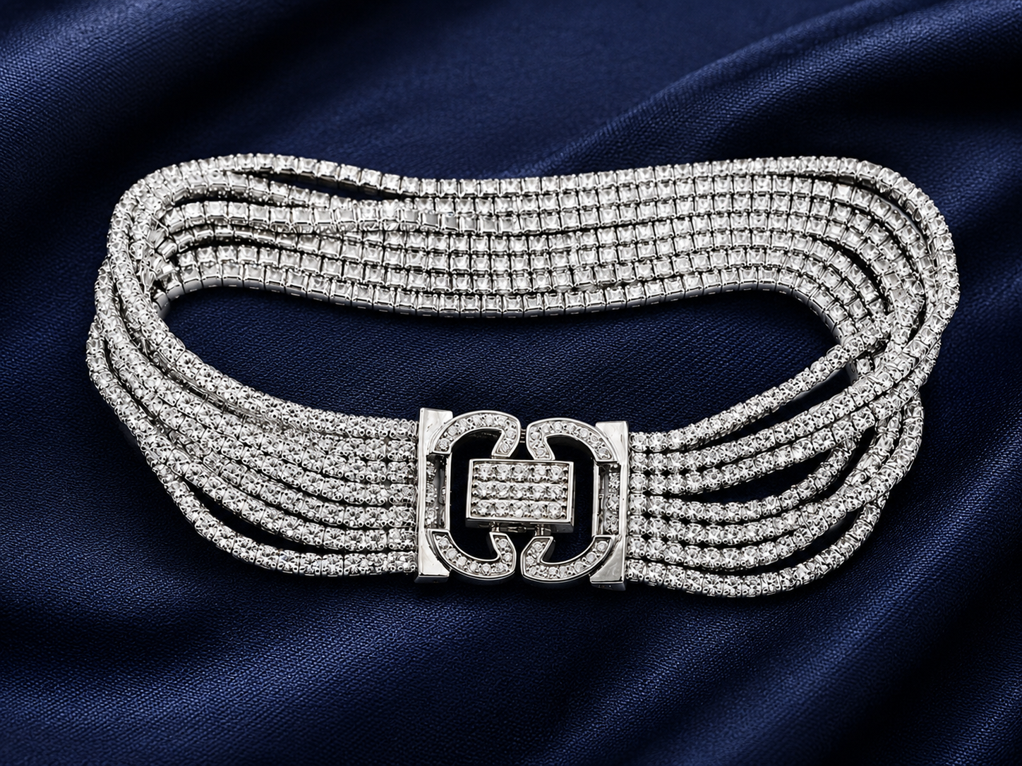 7 Layer Tennis Bracelet in 925 Sterling Silver