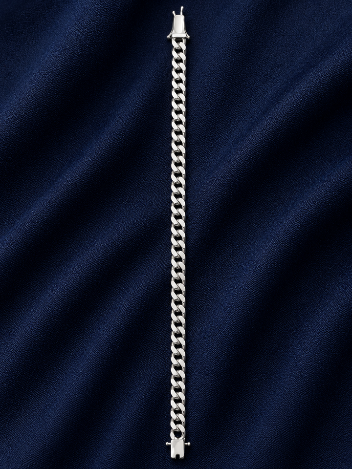 925 Sterling Silver Classic Link Bracelet for Men