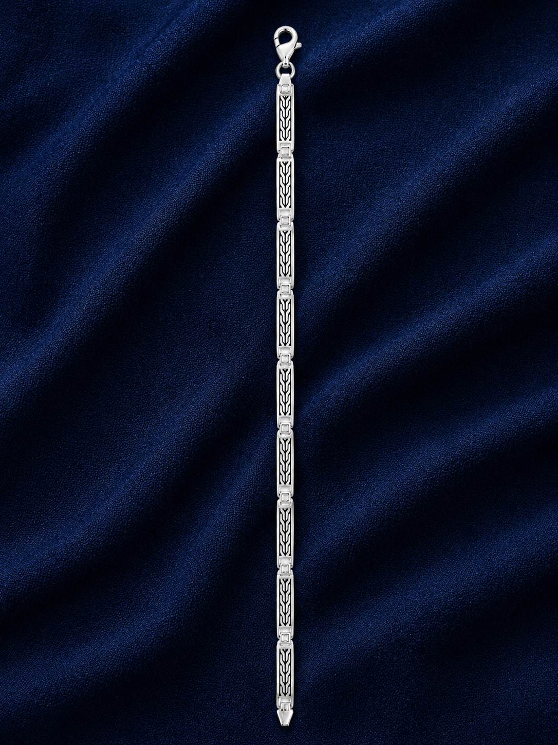 925 Sterling Silver Slim Link Bracelet for Men