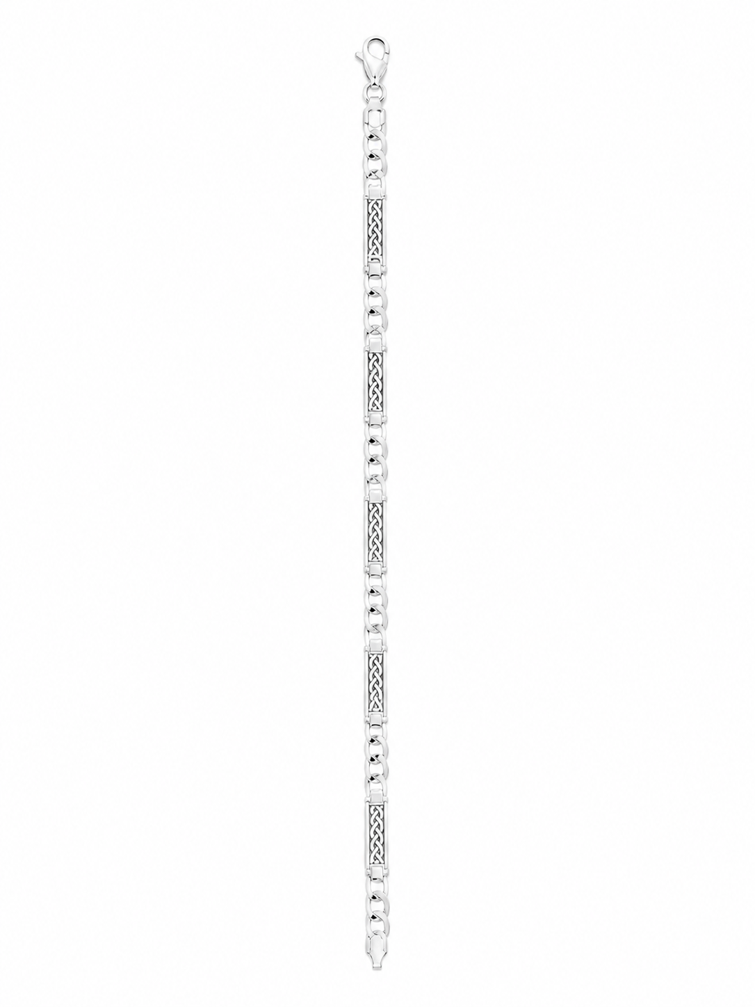 925 Sterling Silver Men's Slim Link Bracelet