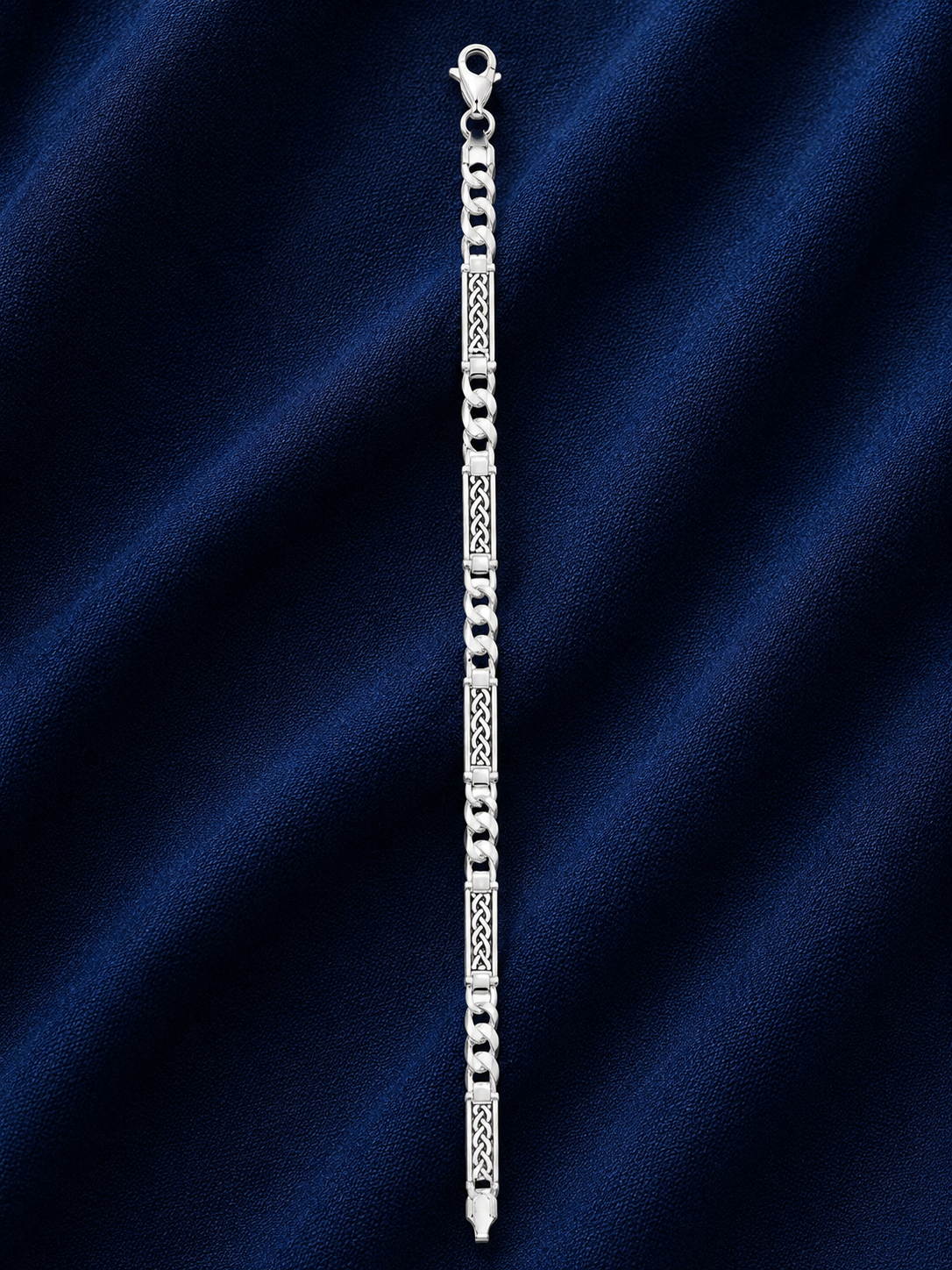 925 Sterling Silver Men's Slim Link Bracelet