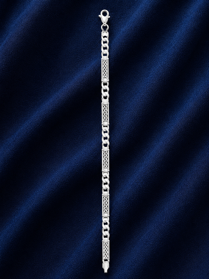 925 Sterling Silver Men's Slim Link Bracelet