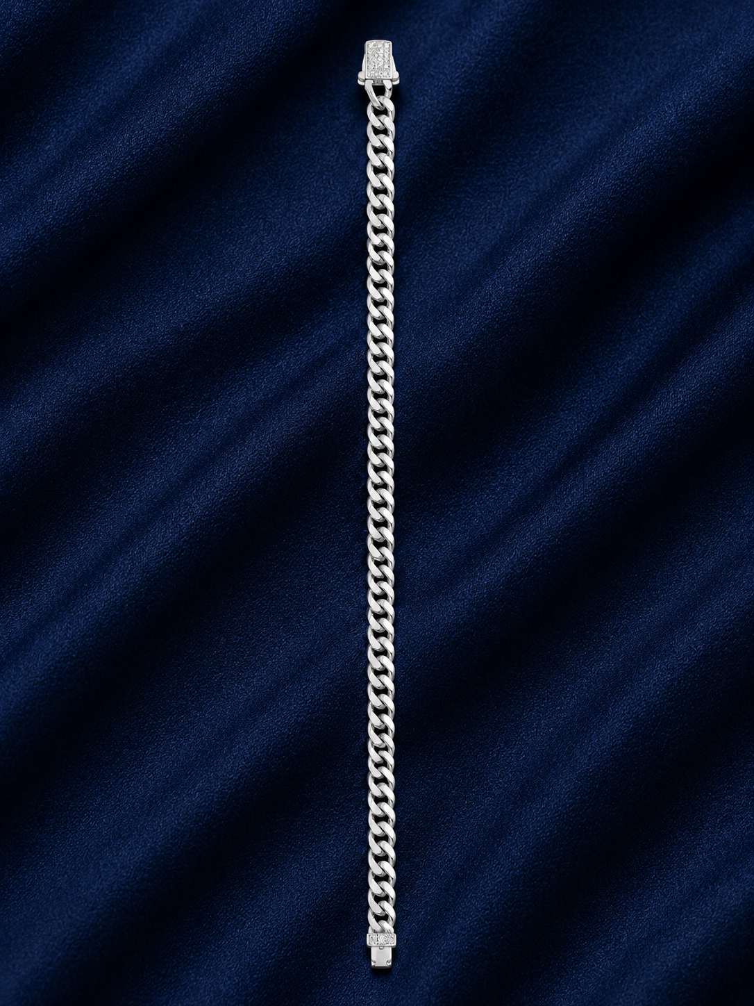 925 Sterling Silver Men's Textured Link Bracelet