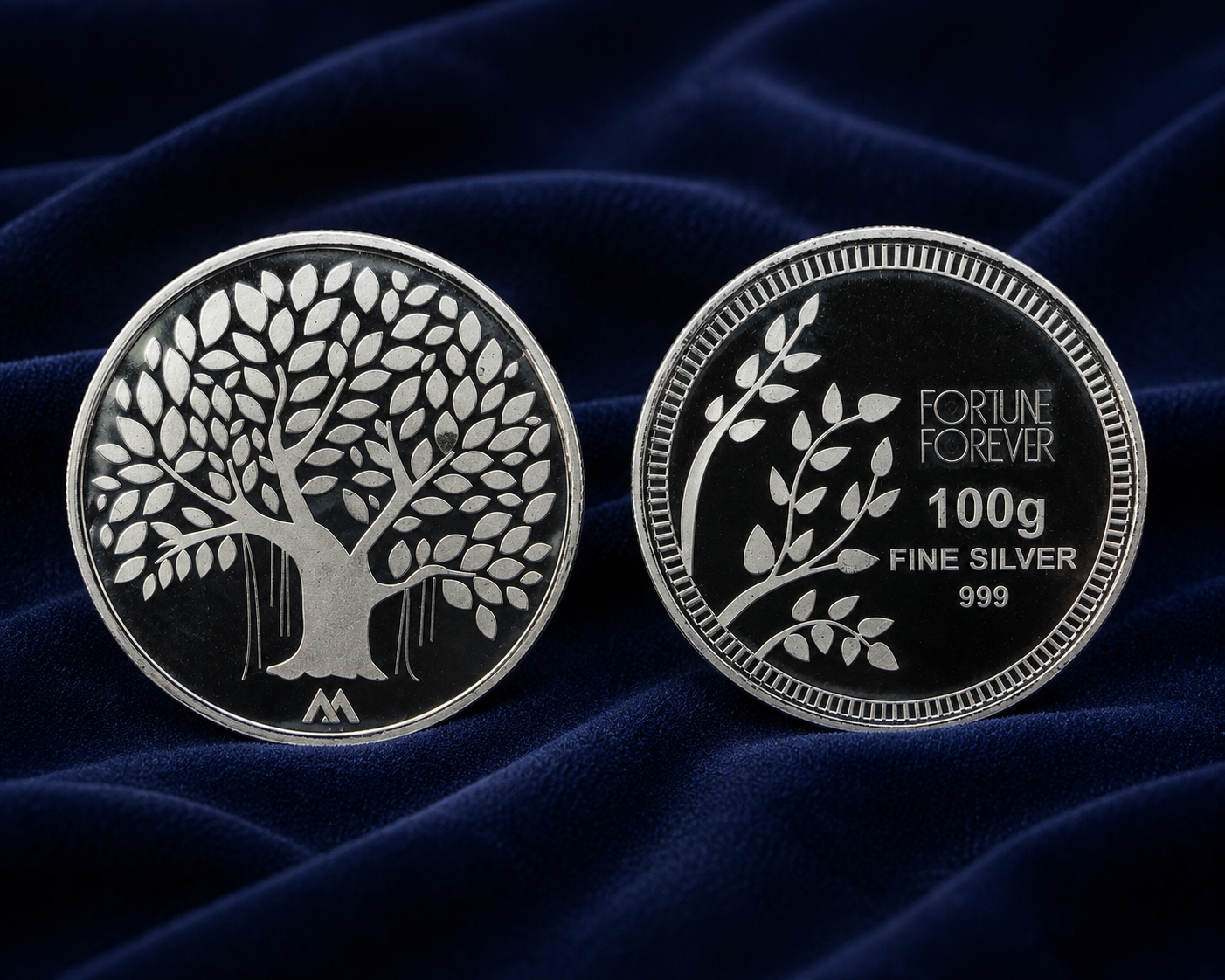 100g 999 Fine Silver Tree of Life Coin – Fortune Forever Premium Silver Coin for Gifting & Investment
