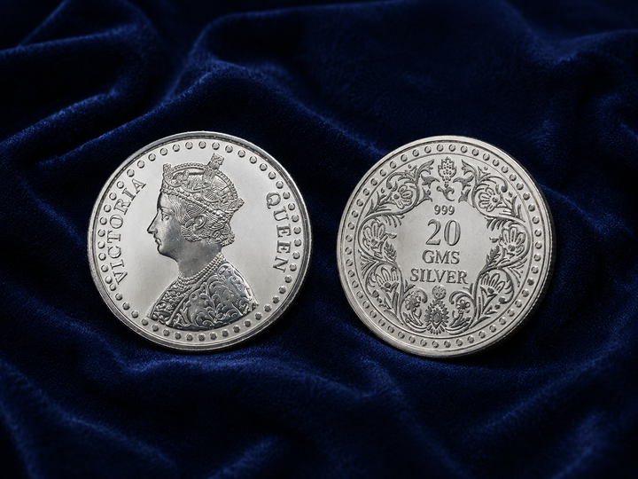 20g 999 Pure Silver Victoria Queen Coin – Vintage Royal Design Silver Coin for Gifting & Collection