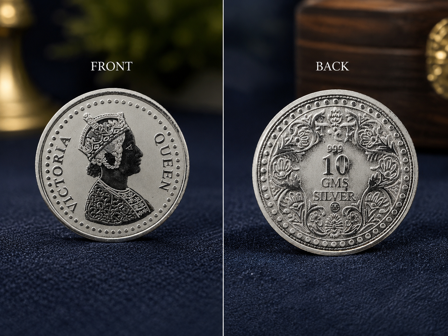 10g 999 Pure Silver Victoria Queen Coin – Vintage Royal Design Silver Coin for Gifting & Collection