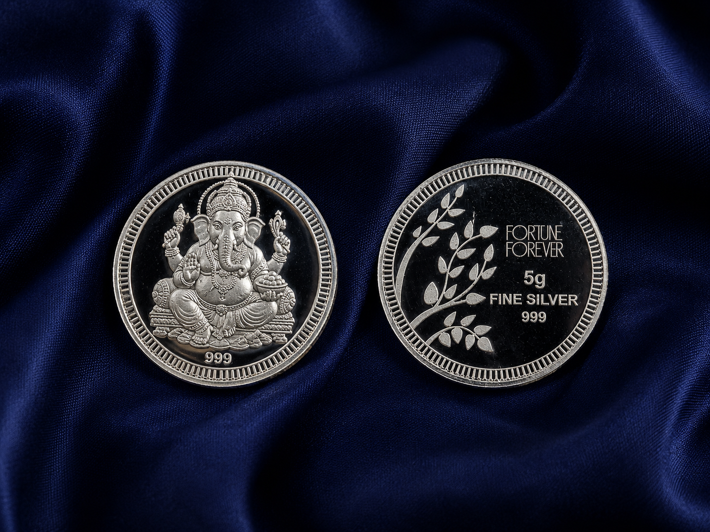 5 Gram 999 Pure Silver Ganesh Coin