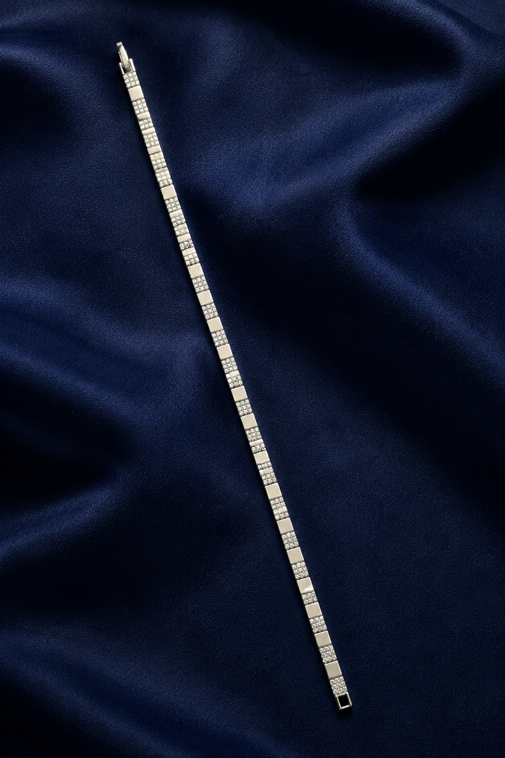 925 Sterling Silver Slim Bar-Style Bracelet for Men