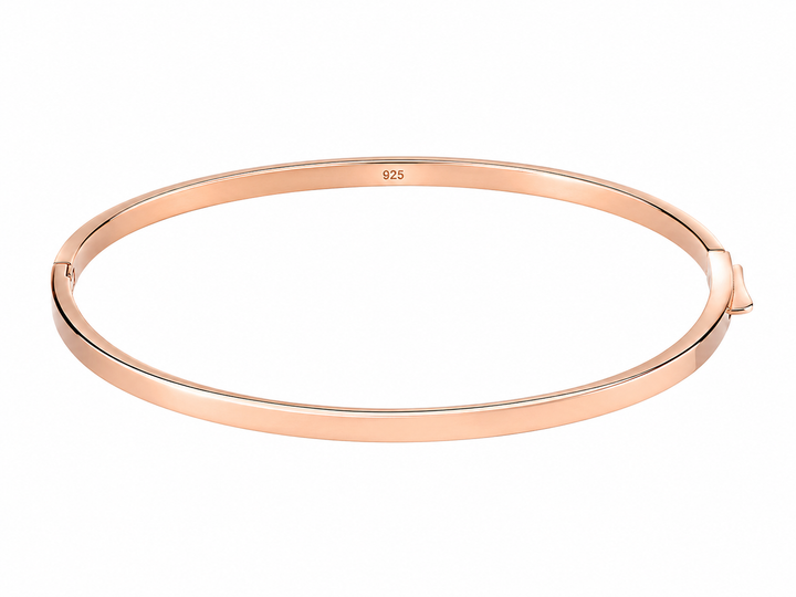 925 Sterling Silver Rose Gold Women's Kada
