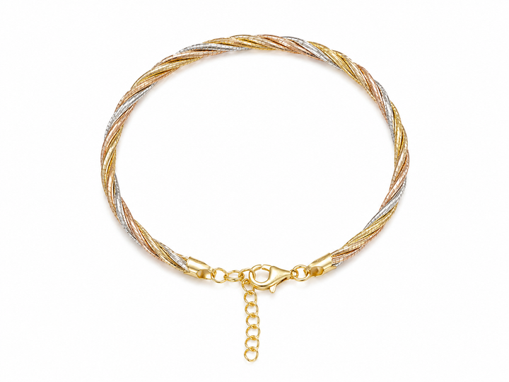 925 Sterling Silver Rose Gold Women's Kada