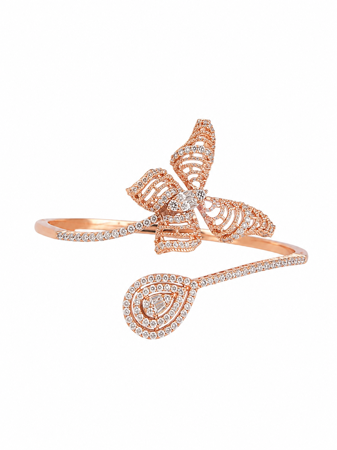 925 Sterling Silver Rose Gold Women's Kada