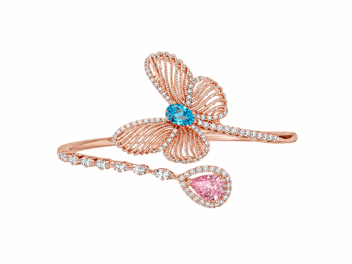 925 Sterling Silver Rose Gold Women's Kada