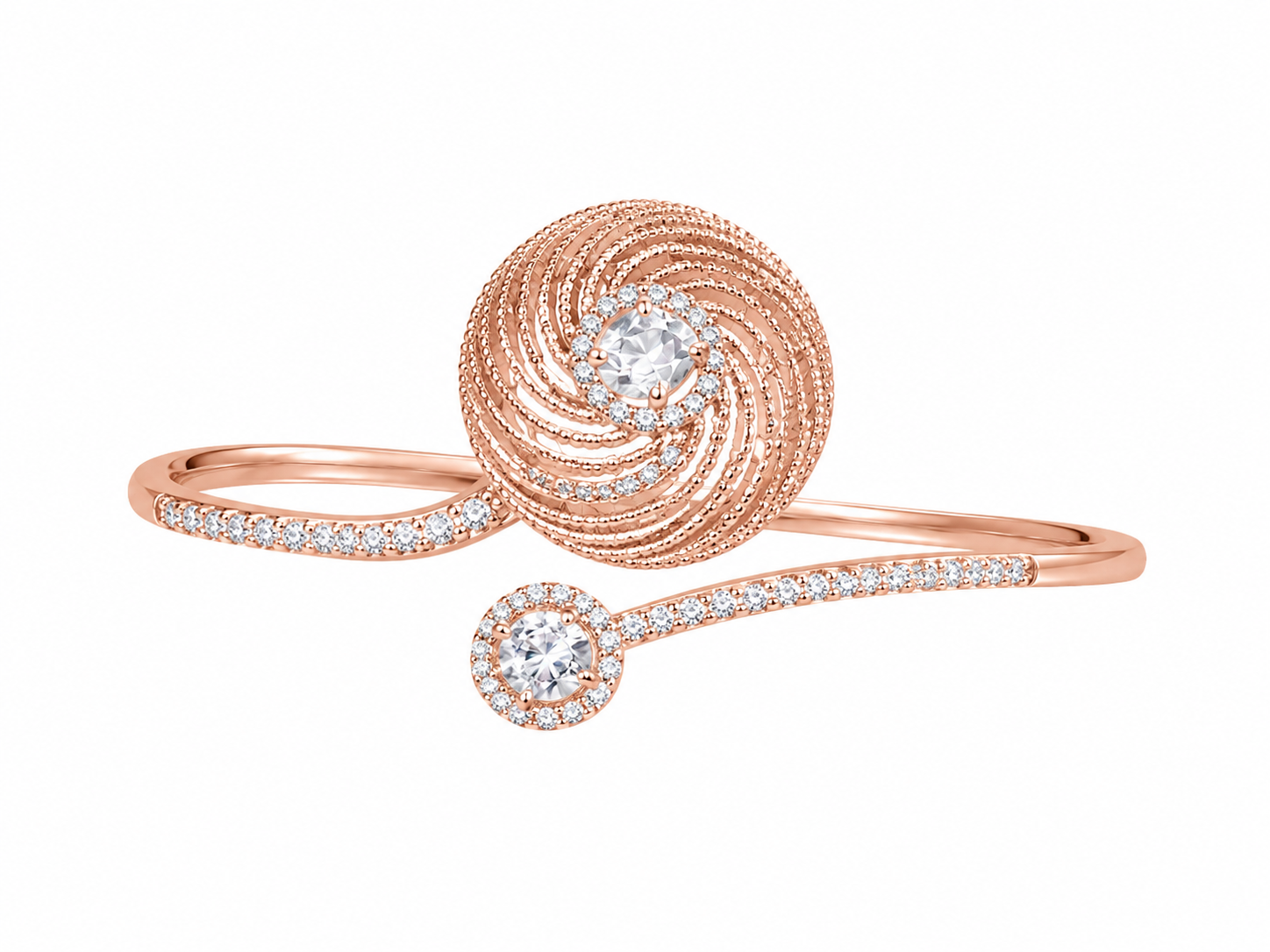 925 Sterling Silver Rose Gold Women's Kada