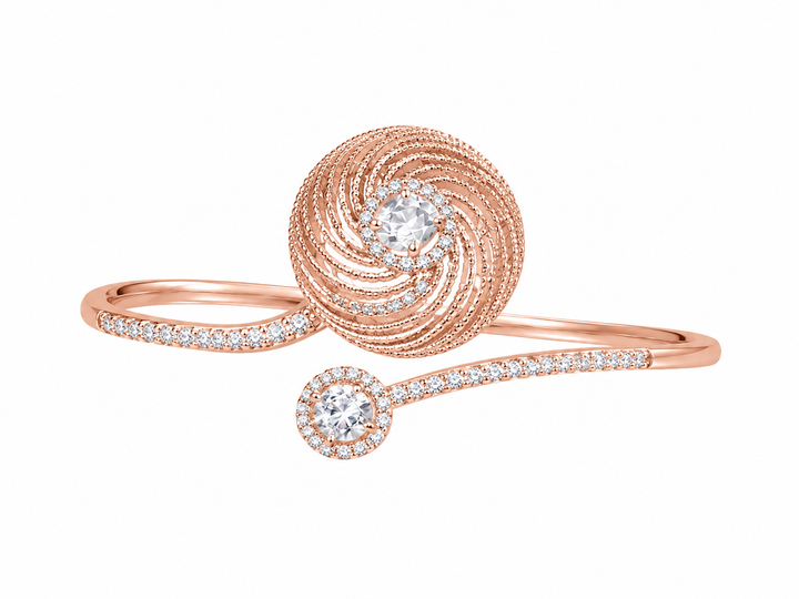 925 Sterling Silver Rose Gold Women's Kada