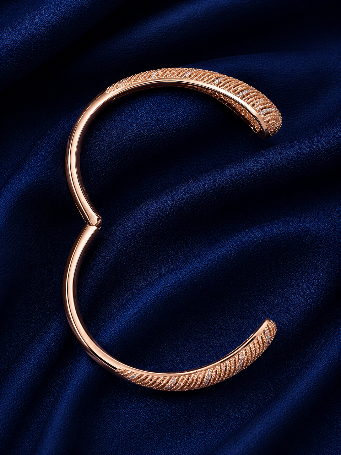 925 Sterling Silver Rose Gold Women's Kada
