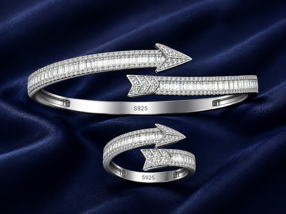925 Sterling Silver Women's Kada with Ring