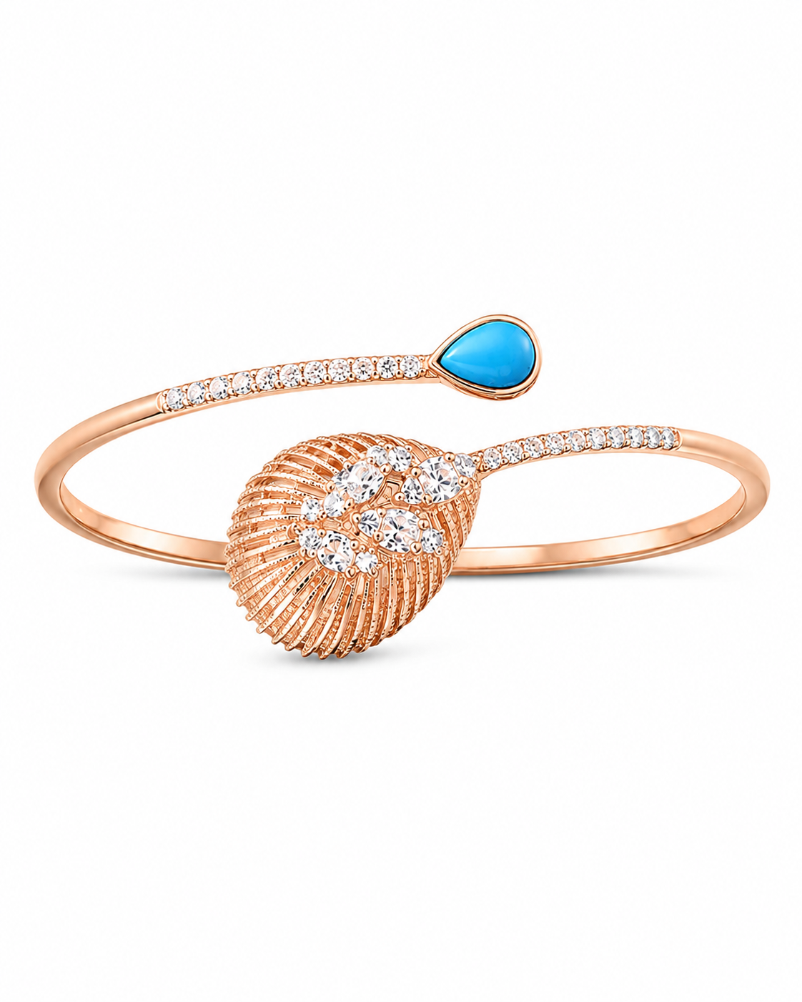 925 Sterling Silver Rose Gold Women's Kada