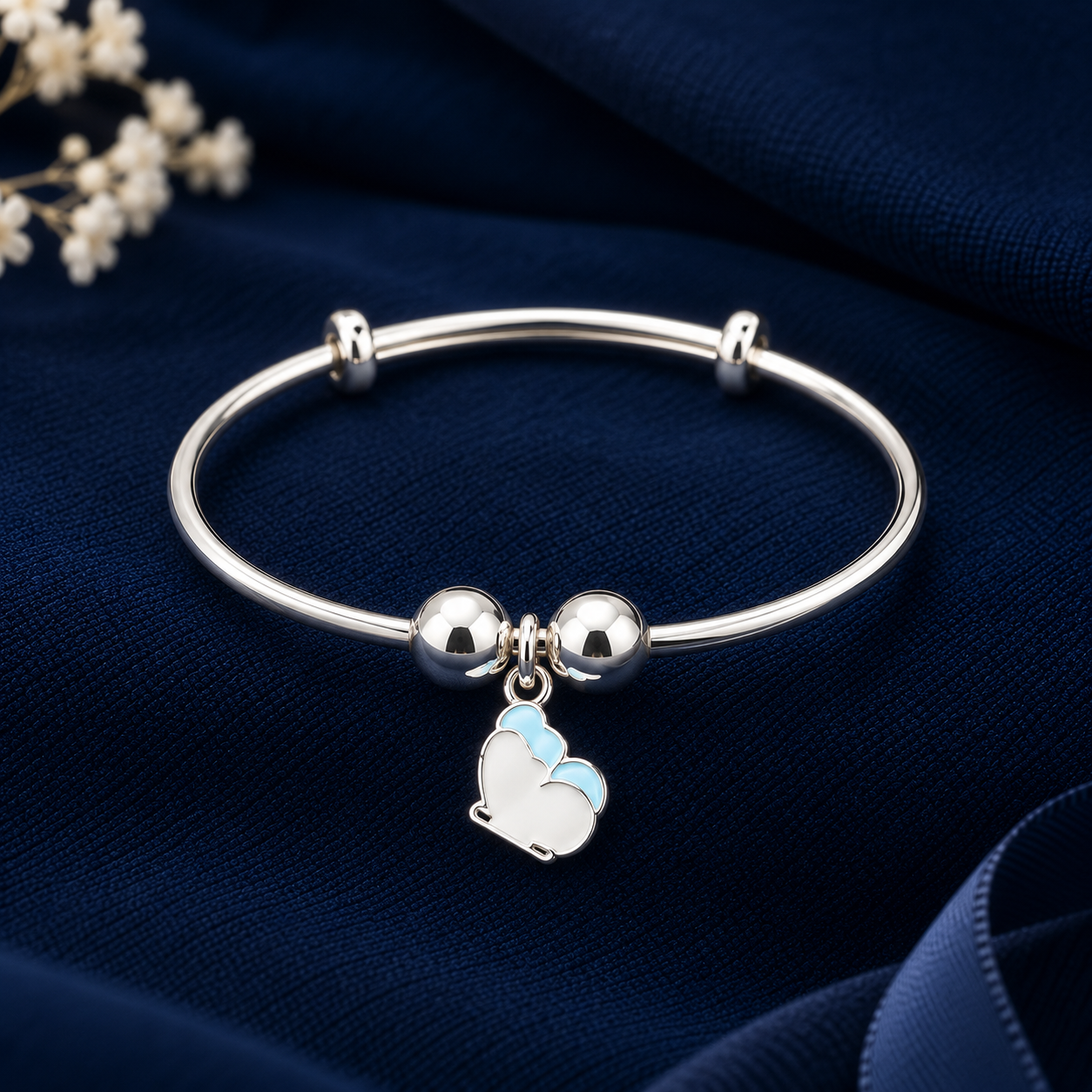 925 Sterling Silver Kids Kada - KKD007 - Image 1