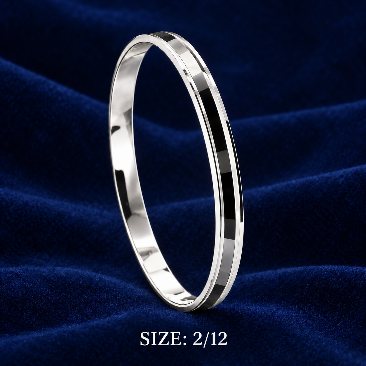 925 Sterling Silver Men's Plain Punjabi Kada - Size 2/12 - Image 3