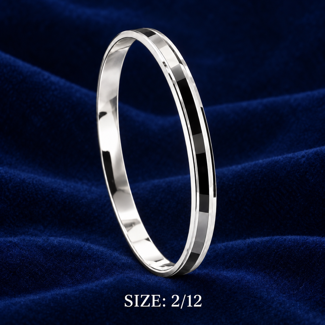 925 Sterling Silver Men's Plain Punjabi Kada - Size 2/12 - Image 3