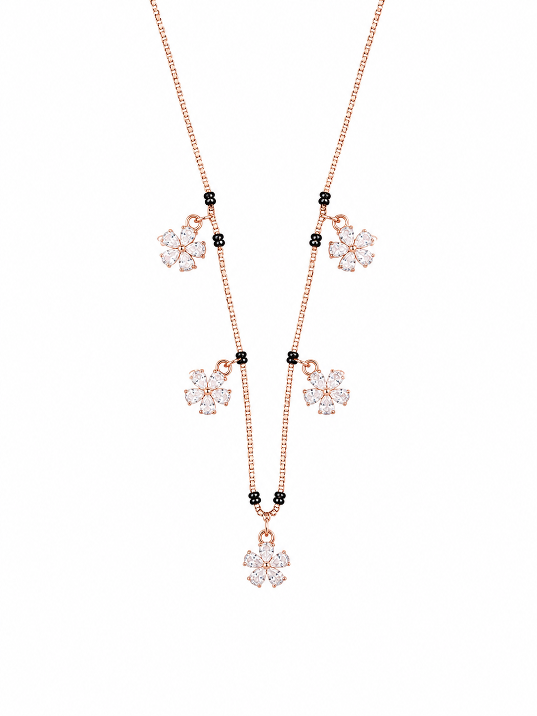 925 Sterling Silver Mangalsutra for Women - Rose Gold Finish - image 1