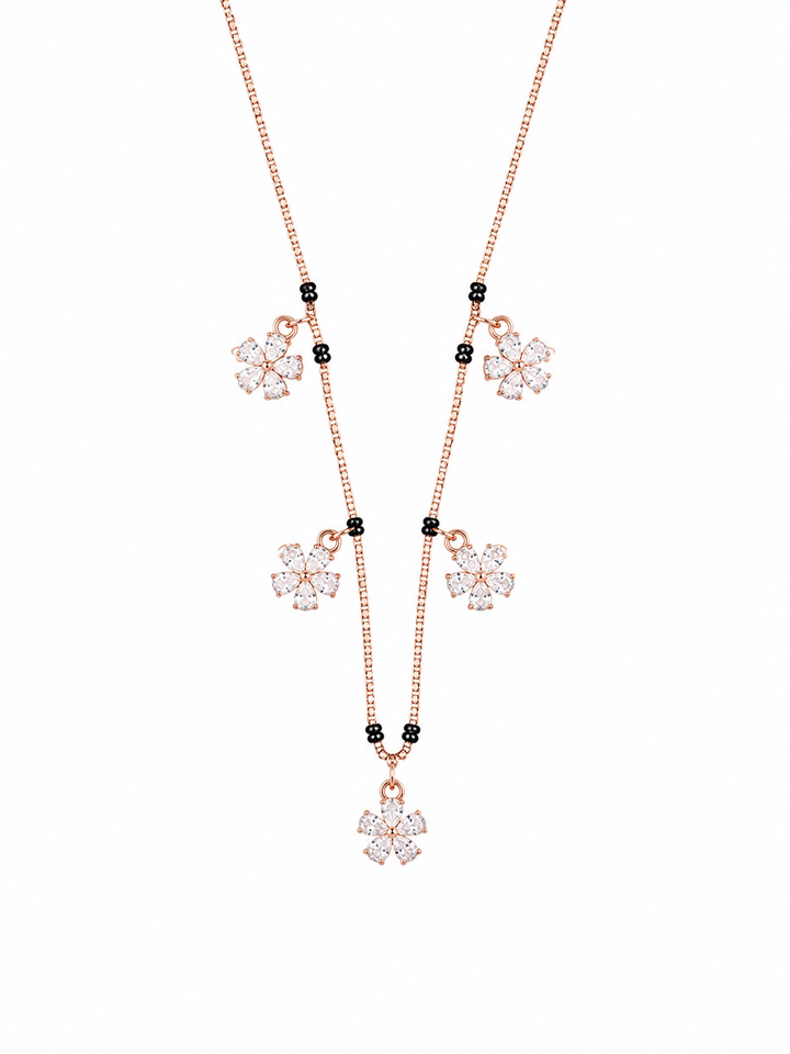 925 Sterling Silver Mangalsutra for Women - Rose Gold Finish - image 1