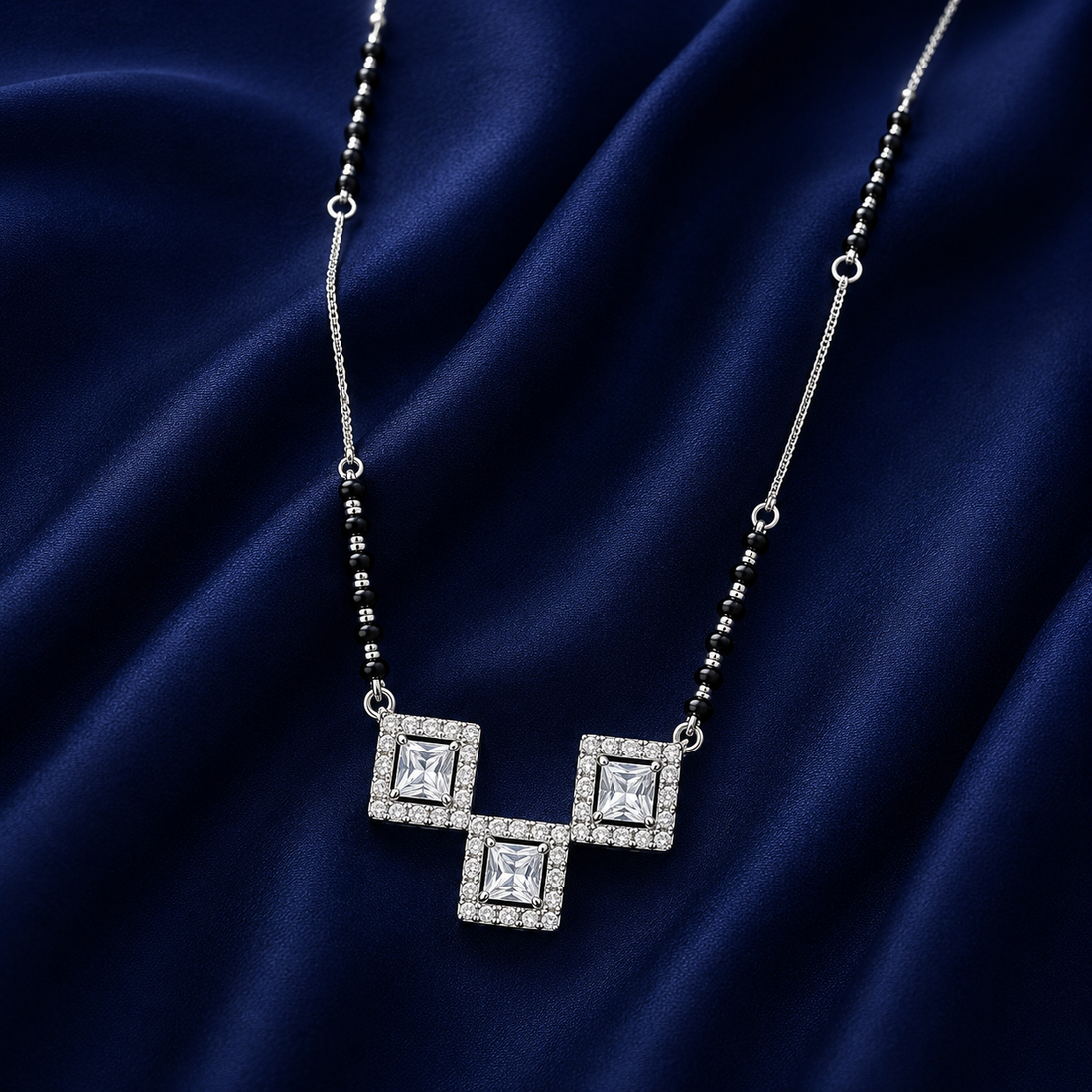 925 Sterling Silver Mangalsutra for Women - Silver Finish - image 1