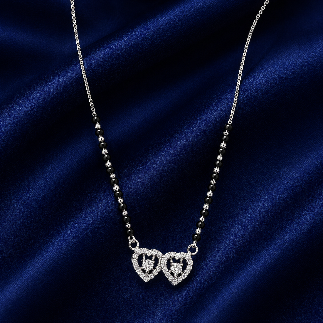 925 Sterling Silver Mangalsutra for Women - Silver Finish - image 1
