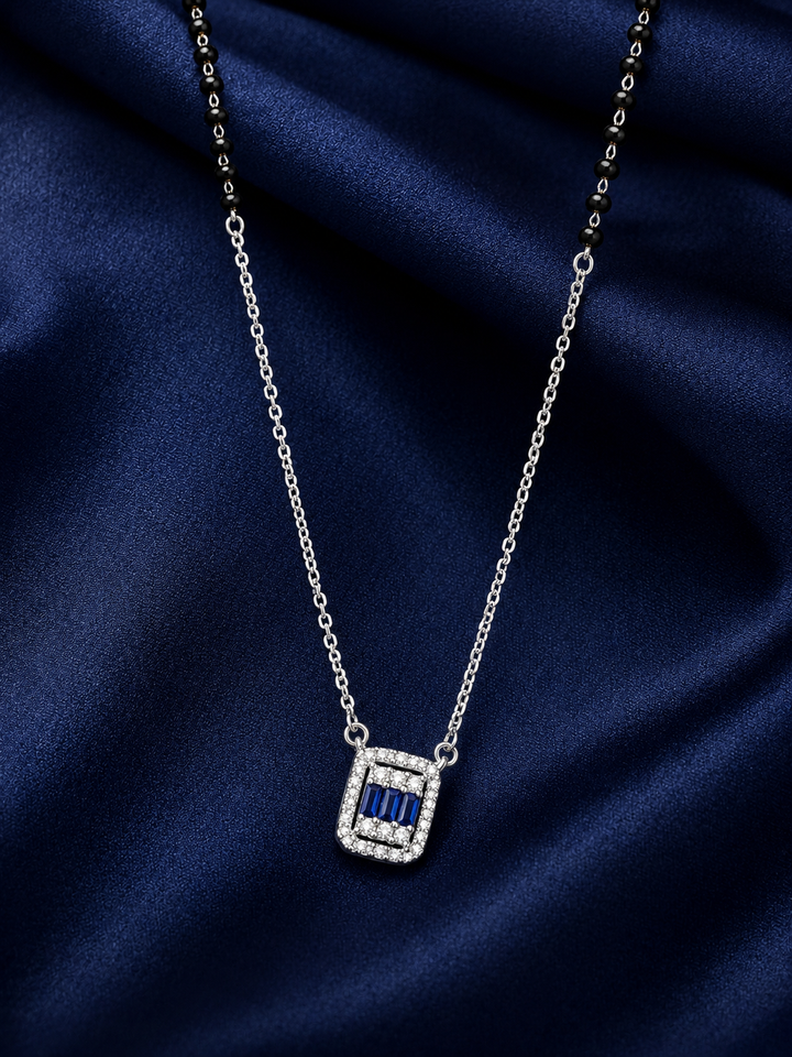 925 Sterling Silver Mangalsutra for Women - Silver Finish - image 1