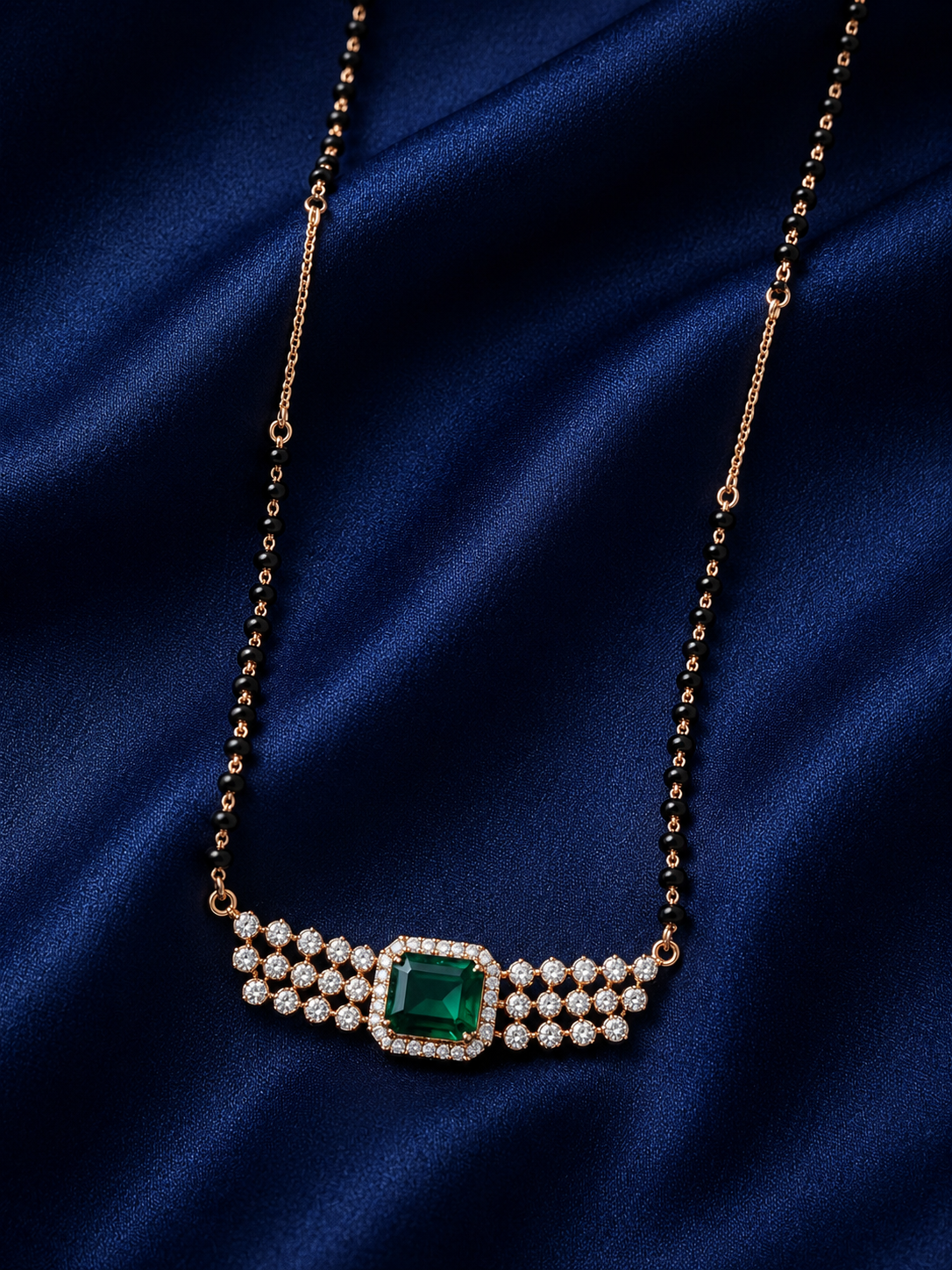 925 Sterling Silver Mangalsutra for Women - Rose Gold Finish - image 1
